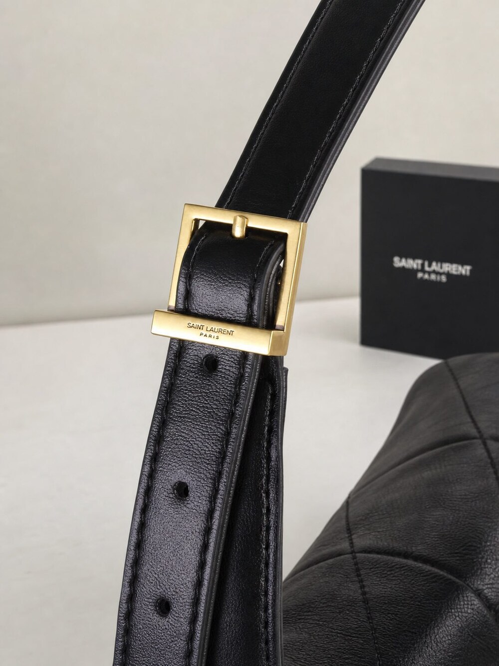 Yves Saint Laurent Quilted Jamie Shoulder Purse in Black with Gold Hardware - Picture 7 of 9